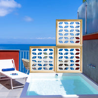 GLOBECROSS - Moduli Decorativi in Legno e PVC Misura: 48x48 cm, Colore: bianco