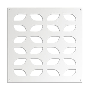 GLOBECROSS - Pannello in PVC traforato - Parasole Misura: 73x73 cm, Colore: bianco