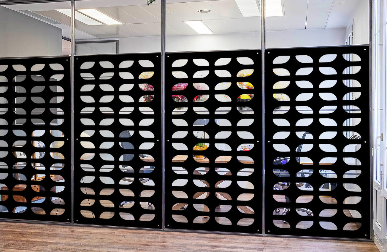 GLOBECROSS - Pannello in PVC traforato - Parasole Misura: 50x150 cm, Colore: nero