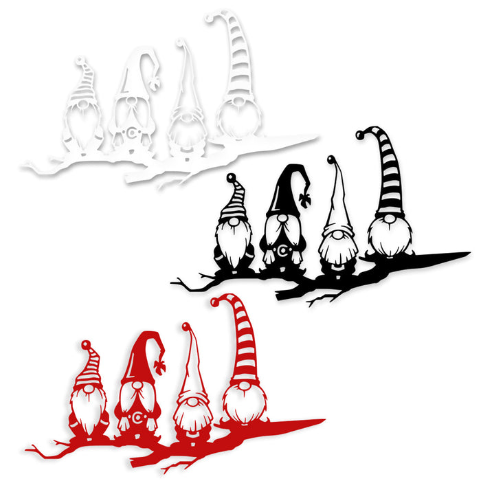 GNOMES - Adesivo murale wall sticker in vinile 55x100 cm Colore: nero