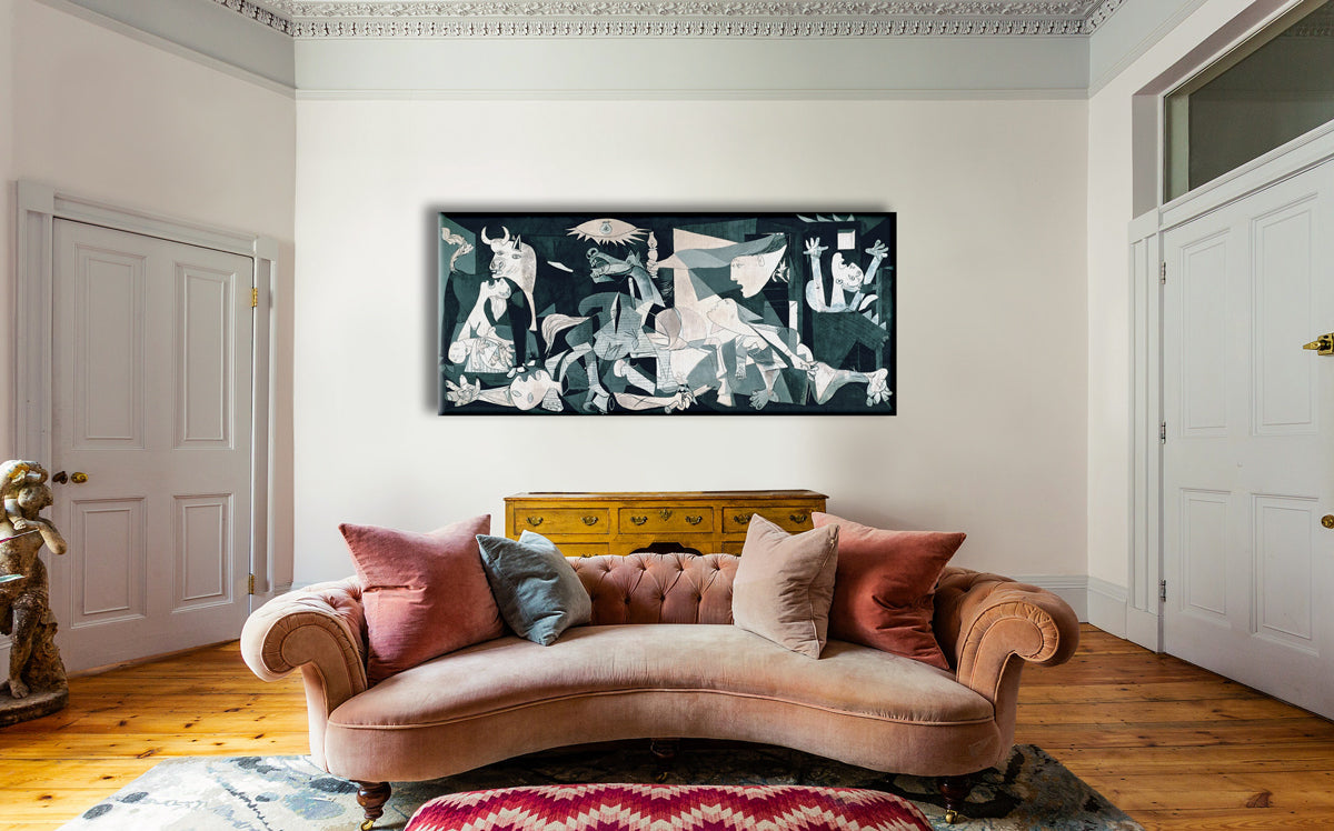 Guernica -  Quadro Canvas Contemporaneo su telaio in legno Misura: 110x50 cm