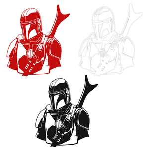 GUERRE STELLARI - Adesivo murale wall sticker in vinile 55x65 cm Colore: bianco