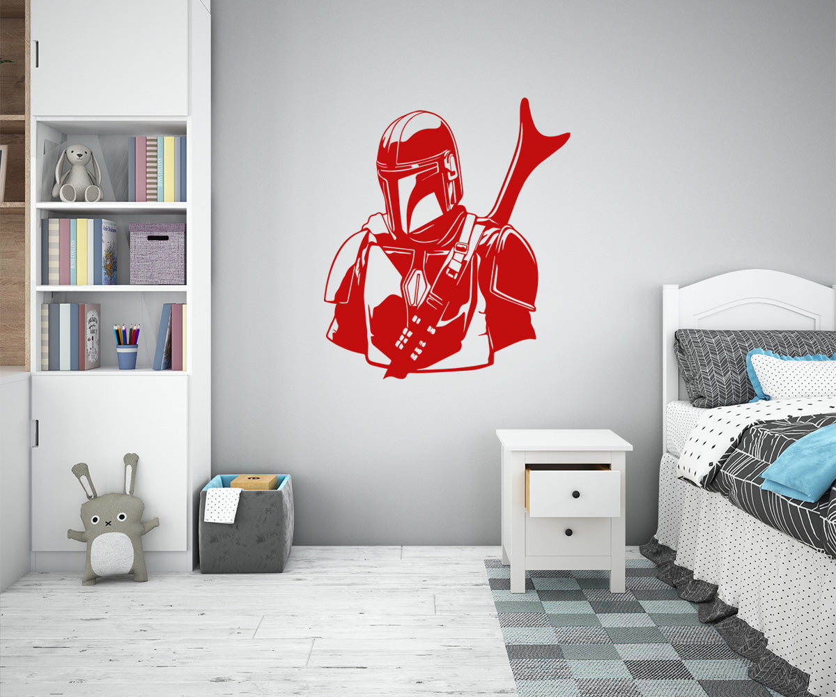 GUERRE STELLARI - Adesivo murale wall sticker in vinile 55x65 cm Colore: Rosso