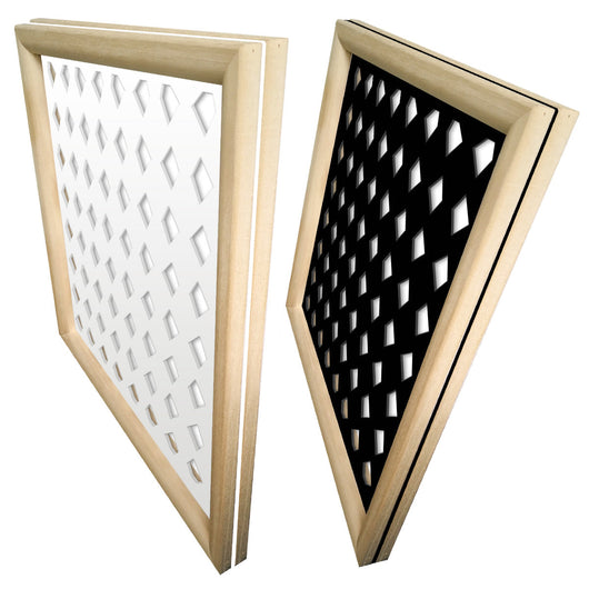 HALLOWEEN - Moduli Decorativi in Legno e PVC Misura: 73x73 cm, Colore: nero