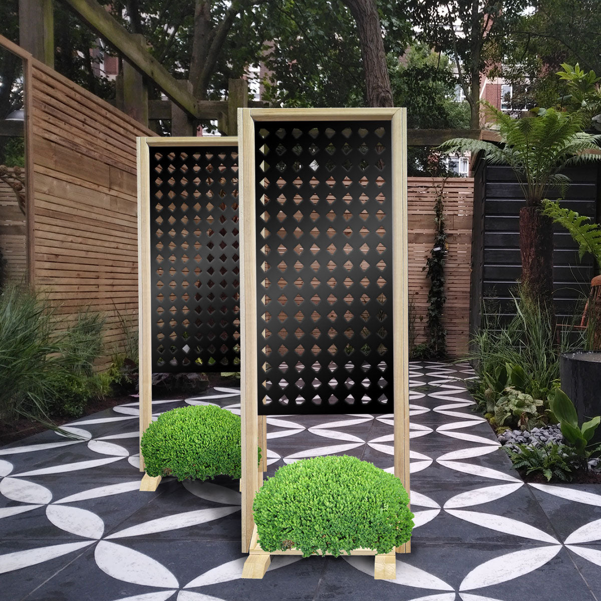 HALLOWEEN - Separè - Paravento modulabile - 70x190cm - in Legno e PVC Colore: nero