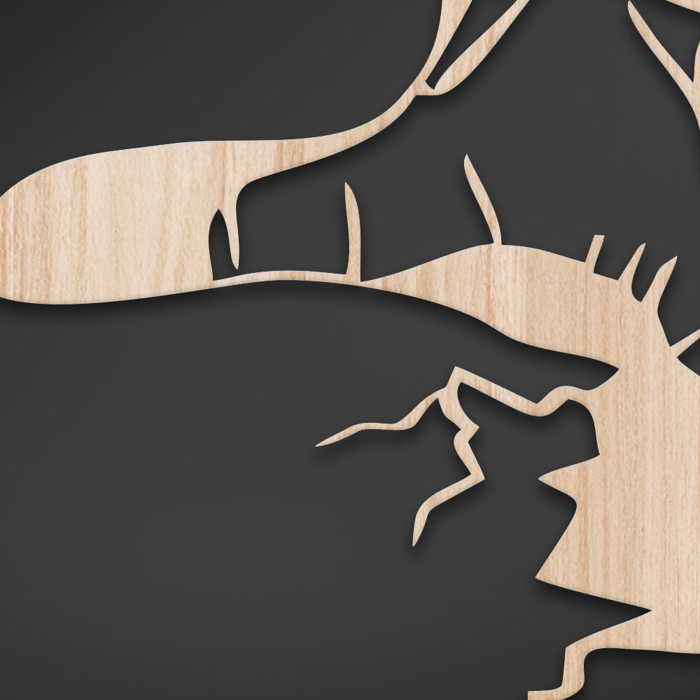 HAND - Quadro arredo LASERCUT composito Legno e PVC Misura: 60x60 cm