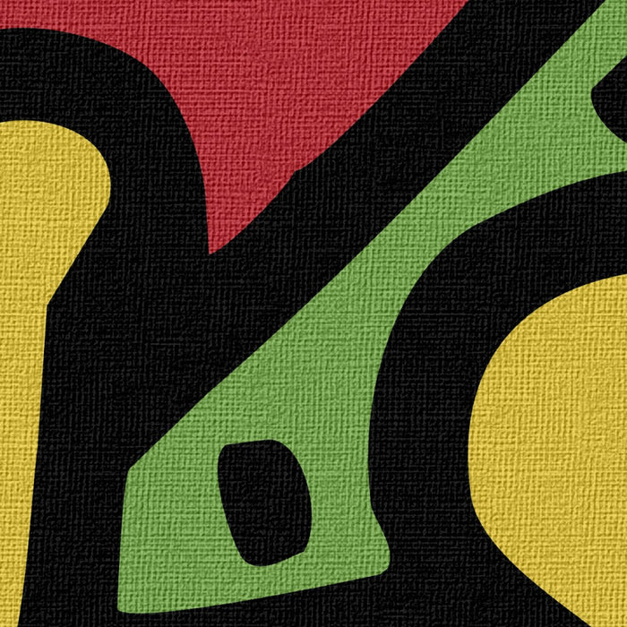 HARING - LOVE POWER - Quadro Canvas su telaio in legno Misura: 80x80 cm