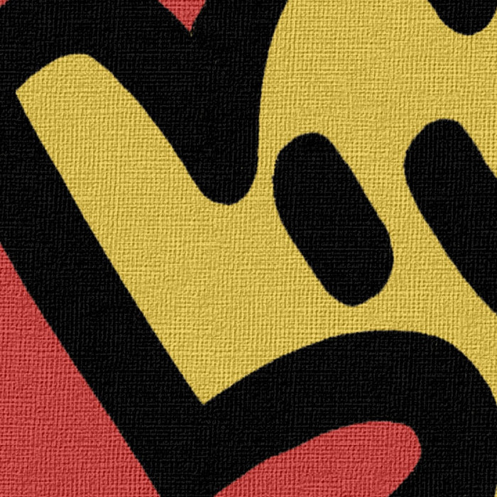 HARING - SUPERHERO XMAN - Quadro Canvas su telaio in legno Misura: 100x100 cm