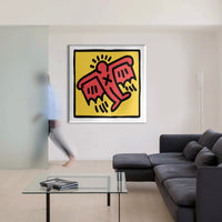HARING - SUPERHERO XMAN - Quadro Canvas su telaio in legno Misura: 80x80 cm