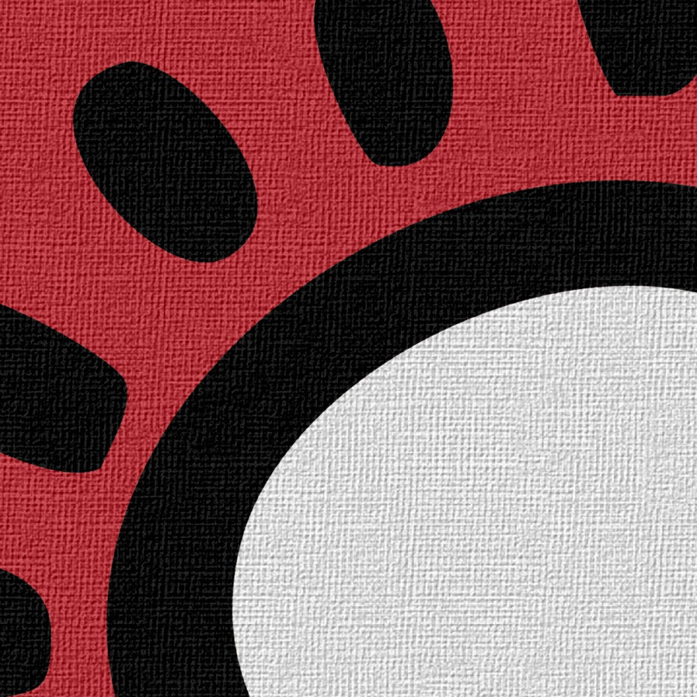 HARING - THE BABY ANGEL - Quadro Canvas su telaio in legno Misura: 130x130 cm