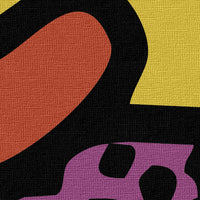 HARING - THE DANCING DOG - Quadro Canvas su telaio in legno Misura: 100x100 cm