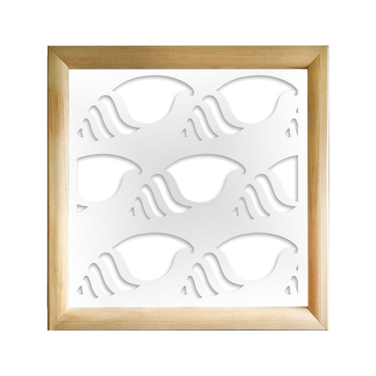 HERMITCRAB - Moduli Decorativi in Legno e PVC Colore: bianco, Misura: 73x73 cm