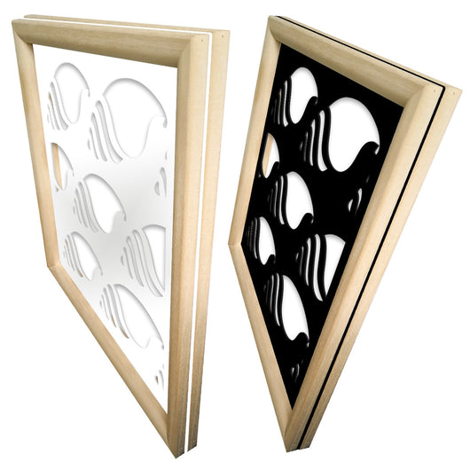 HERMITCRAB - Moduli Decorativi in Legno e PVC Colore: nero, Misura: 73x73 cm