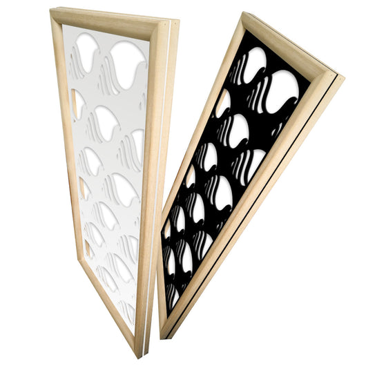 HERMITCRAB - Moduli Decorativi in Legno e PVC Colore: bianco, Misura: 47x94 cm