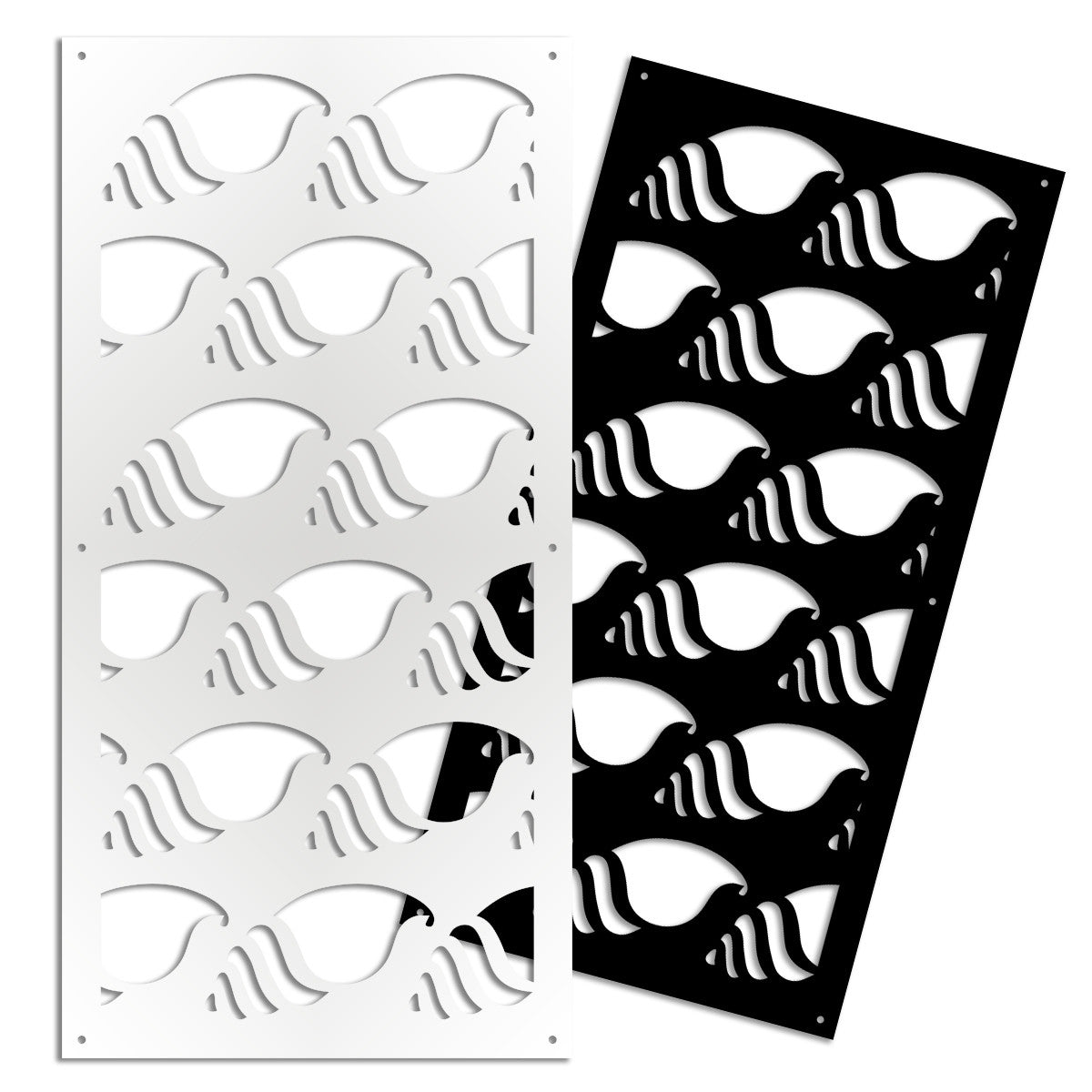 HERMITCRAB - Pannello in PVC traforato - Parasole Misura: 73x148 cm, Colore: nero