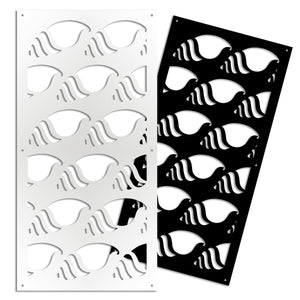 HERMITCRAB - Pannello in PVC traforato - Parasole Misura: 47x94 cm, Colore: bianco