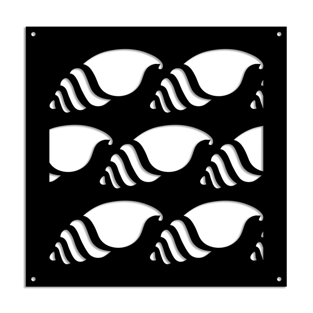 HERMITCRAB - Pannello in PVC traforato - Parasole Colore: nero, Misura: 48x48 cm