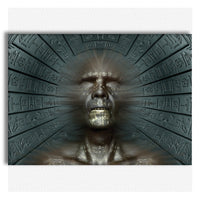 Hieroglyphics Abstraction - Quadro Canvas su telaio in legno Misura: 100x70 cm