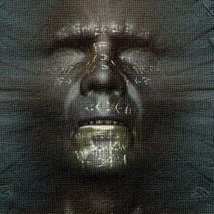 Hieroglyphics Abstraction - Quadro Canvas su telaio in legno Misura: 100x70 cm