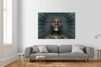 Hieroglyphics Abstraction - Quadro Canvas su telaio in legno Misura: 100x70 cm