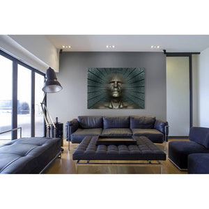 Hieroglyphics Abstraction - Quadro Canvas su telaio in legno Misura: 70X50 cm