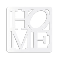 HOME - Quadro moderno in pvc solido 48 x 48cm Colore: bianco