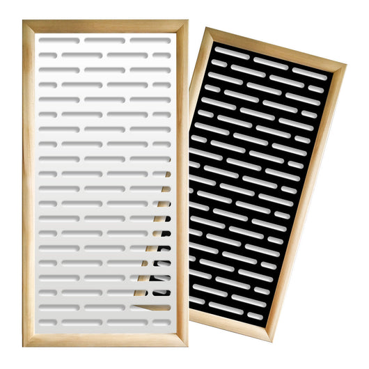 HOT DOG - Moduli Decorativi in Legno e PVC Colore: nero, Misura: 47x94 cm