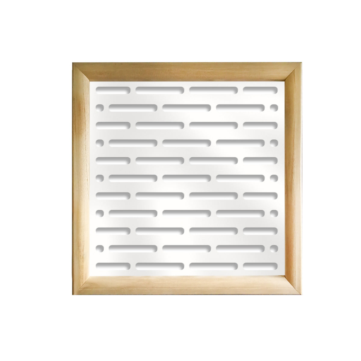 HOT DOG - Moduli Decorativi in Legno e PVC Misura: 98x98 cm, Colore: bianco