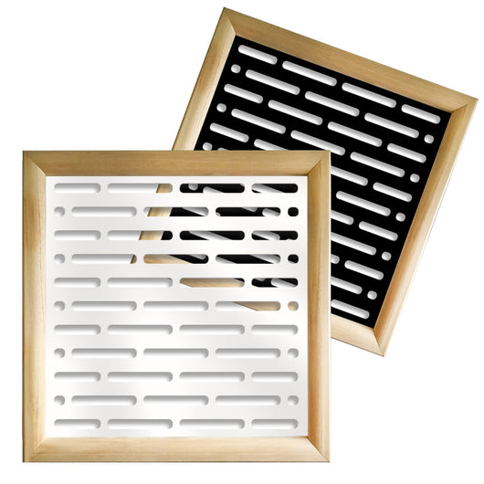 HOT DOG - Moduli Decorativi in Legno e PVC Misura: 98x98 cm, Colore: bianco