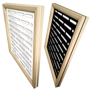 HOT DOG - Moduli Decorativi in Legno e PVC Misura: 98x98 cm, Colore: bianco