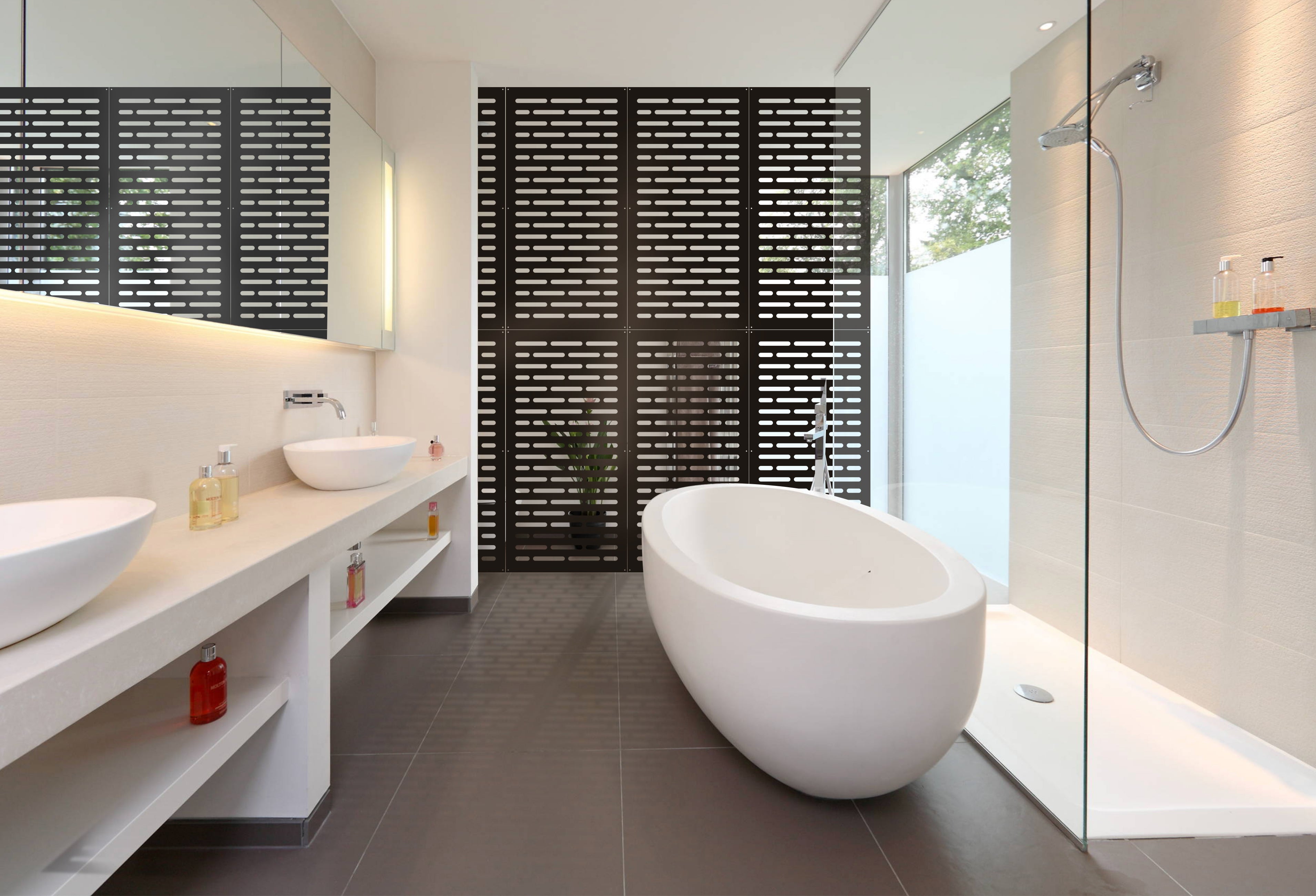 HOT DOG - Pannello in PVC traforato - Parasole Colore: nero, Misura: 50x150 cm