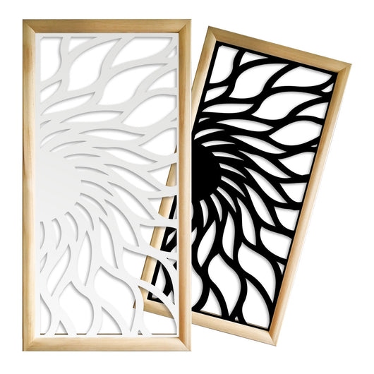 HOT SUN - Moduli Decorativi in Legno e PVC Misura: 47x94 cm, Colore: bianco