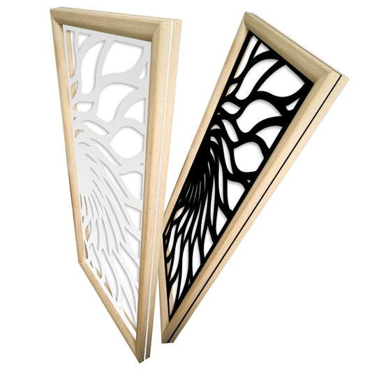 HOT SUN - Moduli Decorativi in Legno e PVC Colore: nero, Misura: 47x94 cm