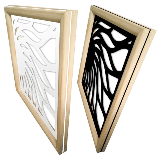 HOT SUN - Moduli Decorativi in Legno e PVC Colore: nero, Misura: 48x48 cm