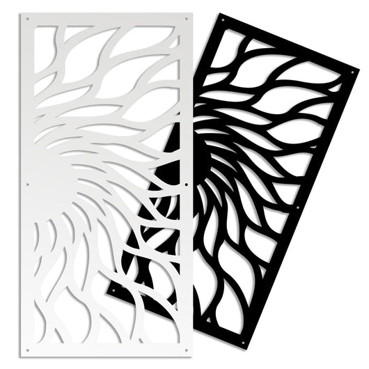 HOT SUN - Pannello in PVC traforato - Parasole Colore: bianco, Misura: 47x94 cm