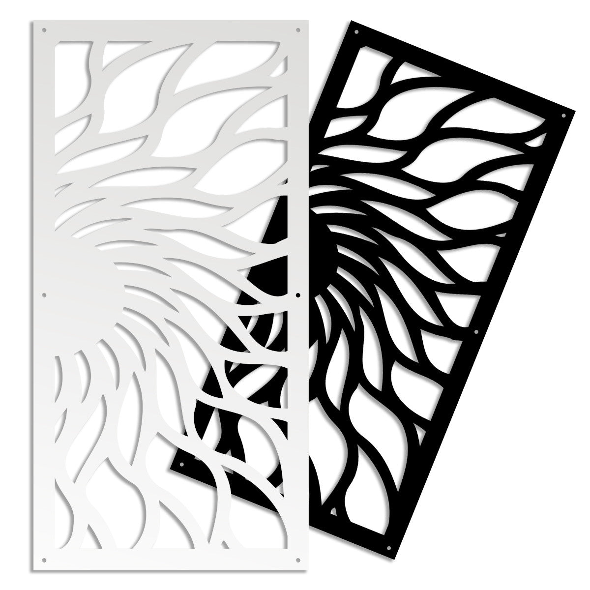 HOT SUN - Pannello in PVC traforato - Parasole Colore: nero, Misura: 47x94 cm