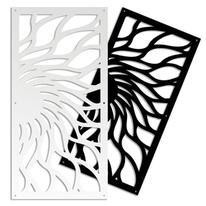 HOT SUN - Pannello in PVC traforato - Parasole Colore: nero, Misura: 47x94 cm