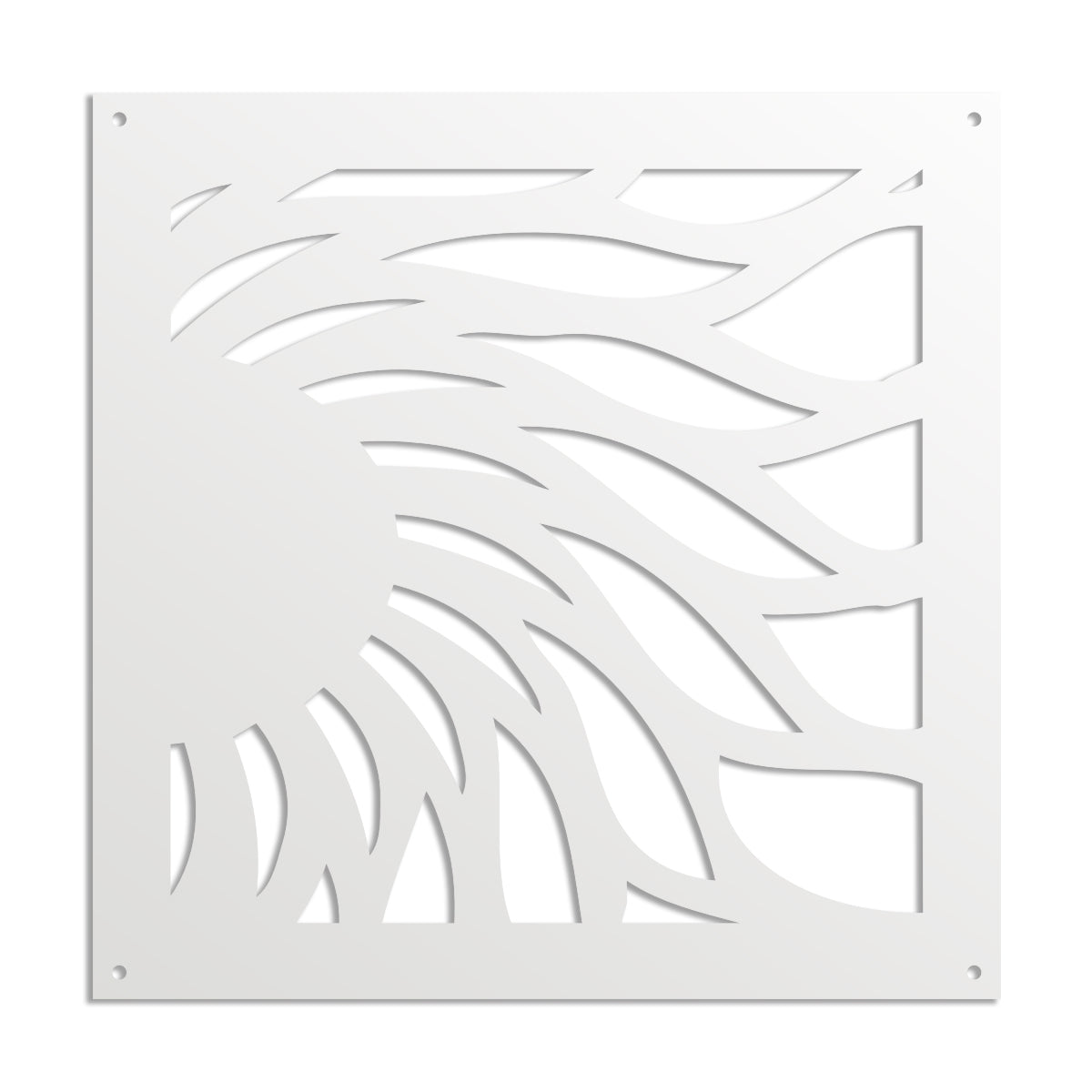 HOT SUN - Pannello in PVC traforato - Parasole Misura: 48x48 cm, Colore: bianco