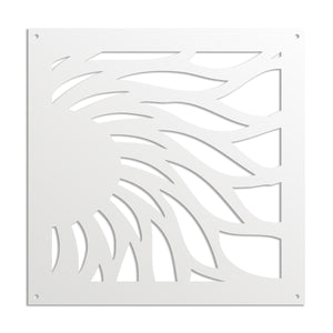 HOT SUN - Pannello in PVC traforato - Parasole Misura: 48x48 cm, Colore: bianco