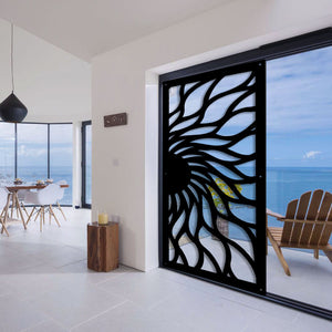 HOT SUN - Pannello in PVC traforato - Parasole Colore: nero, Misura: 73x148 cm