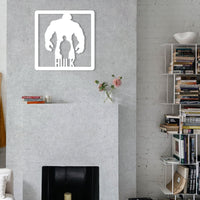 HULK - Quadro moderno in pvc solido 48 x 48cm Colore: bianco
