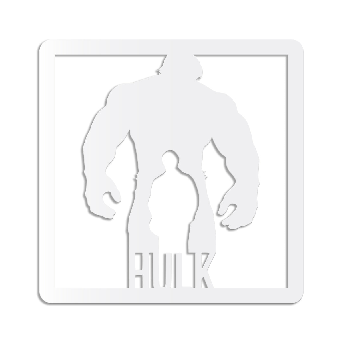HULK - Quadro moderno in pvc solido 48 x 48cm Colore: bianco