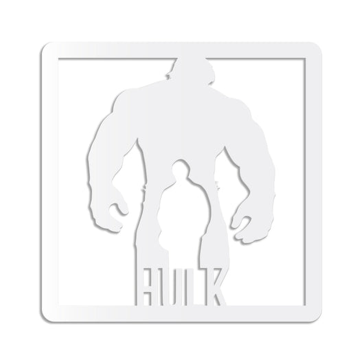 HULK - Quadro moderno in pvc solido 48 x 48cm Colore: bianco