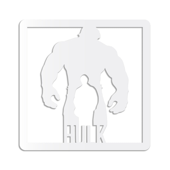 HULK - Quadro moderno in pvc solido 48 x 48cm Colore: bianco