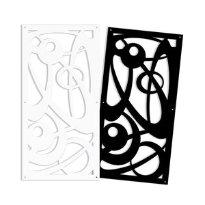 INTERSTELLAR - Pannello in PVC traforato - Parasole Colore: bianco, Misura: 47x94 cm