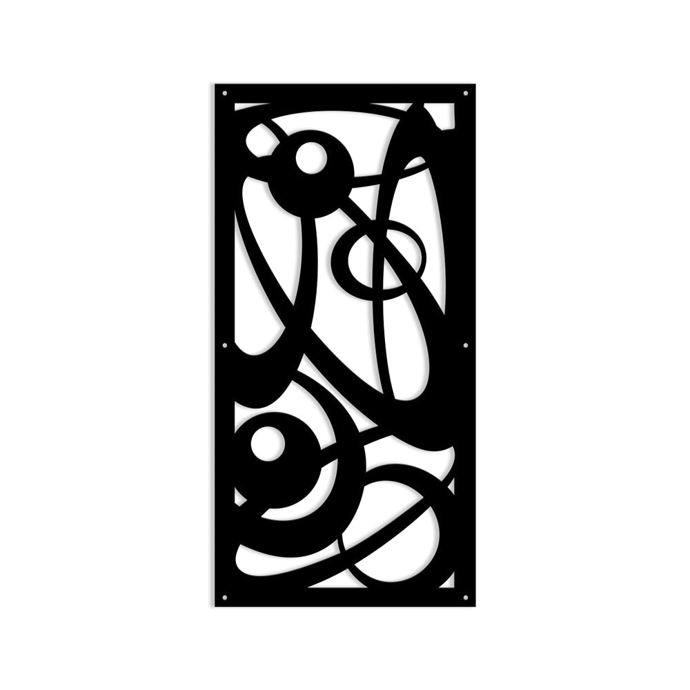 INTERSTELLAR - Pannello in PVC traforato - Parasole Misura: 98x198 cm, Colore: nero