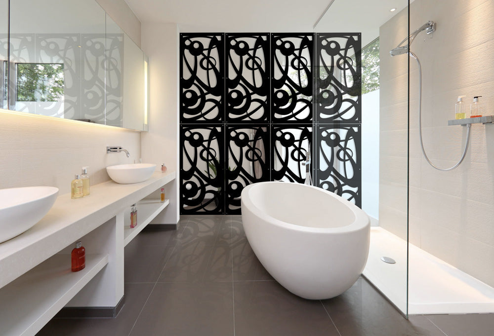 INTERSTELLAR - Pannello in PVC traforato - Parasole Colore: nero, Misura: 73x148 cm