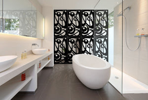 INTERSTELLAR - Pannello in PVC traforato - Parasole Colore: nero, Misura: 47x94 cm