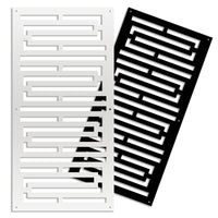 INTRICO - Pannello in PVC traforato - Parasole Misura: 50x150 cm, Colore: nero