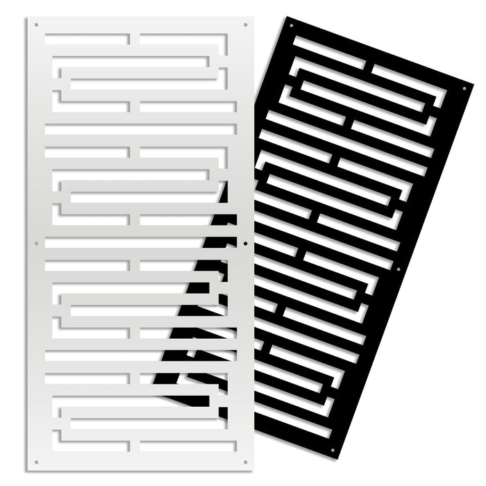 INTRICO - Pannello in PVC traforato - Parasole Misura: 98x198 cm, Colore: bianco